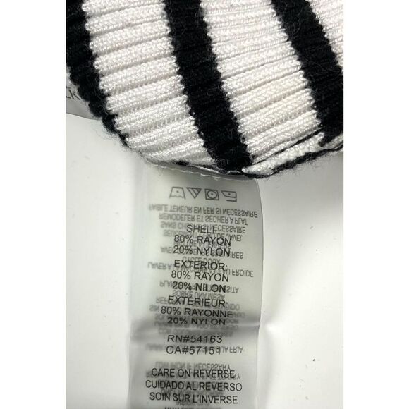 Karl Lagerfeld Striped Sweater Womens Size Medium Black White Casual - Picture 5 of 8